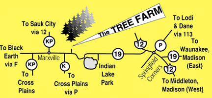 Map to The Tree Farm